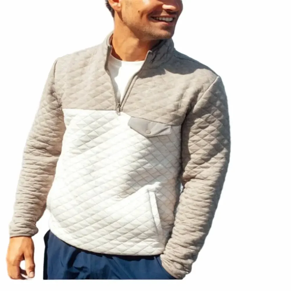Marine Layer Oatmeal Colorblock Heavyweight Corbet Pullover Size Medium